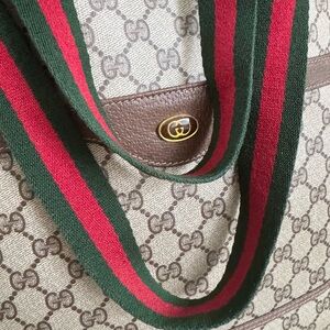 💎Authentic Gucci GG Cherry Line Coated Canvas Tall Tote
